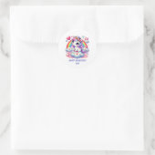 Sticker Rond Joli Joyeux Saint Valentin licorne (Sac)
