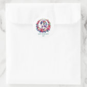 Sticker Rond Joli Joyeux Saint Valentin licorne (Sac)