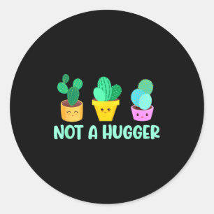 Sticker Rond Joli Kawaii Ne Pas Serrer Je Ne Suis Pas Un Câlin 