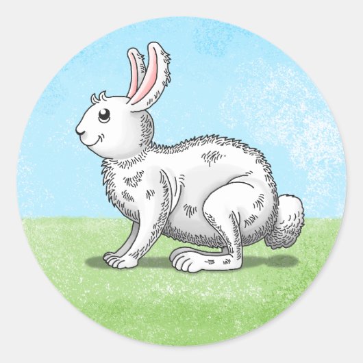 Sticker Rond Joli lapin de Pâques (Devant)