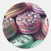 Sticker Rond Joli Macaron Bling (Devant)