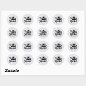 Sticker Rond Joli marché fermier ajouter du texte (Feuille)
