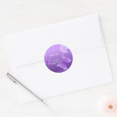 Sticker Rond Joli Merci de papillon violet Baby shower (Enveloppe)