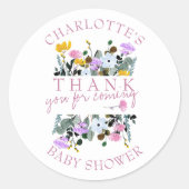 Sticker Rond Joli Merci de pelouse Fleur sauvage pour venir (Devant)