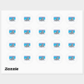 Sticker Rond joli morse heureux (Feuille)