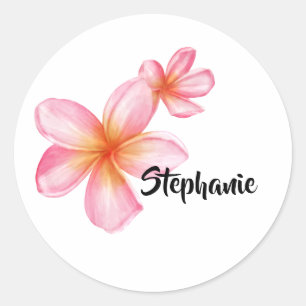 Sticker Rond Joli motif floral rose Kath Golap