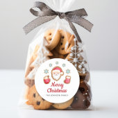 Sticker Rond Joli Noël Père Noël