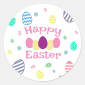 Sticker Rond Joli oeufs de Pâques (Devant)