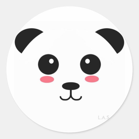 Sticker Rond Joli Panda (Devant)