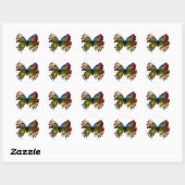 Sticker Rond Joli papillon (Feuille)