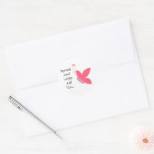 Sticker Rond Joli Papillon avec Citation (Enveloppe)