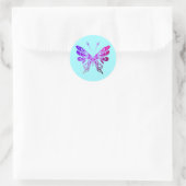 Sticker Rond Joli papillon décoratif multicolore (Sac)