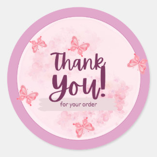 Sticker Rond Joli papillon élégant