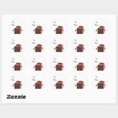 Sticker Rond Joli paquet (Feuille)