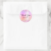 Sticker Rond Joli Parties scintillant rose arc-en-ciel Shimmer  (Sac)