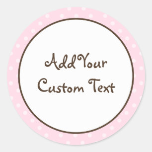 Sticker Rond Joli Pastel Pois rose