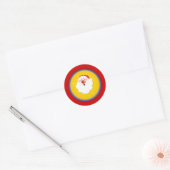 Sticker Rond Joli Père Noël (Enveloppe)
