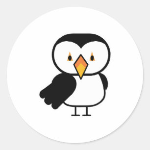 Sticker Rond joli petit macareux