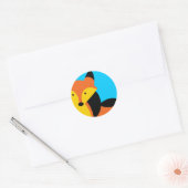 Sticker Rond Joli petit renard (Enveloppe)