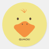 Sticker Rond Joli Petit Visage Ducky (Devant)