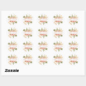 Sticker Rond Joli Pink Bohemian FlorNames (Feuille)