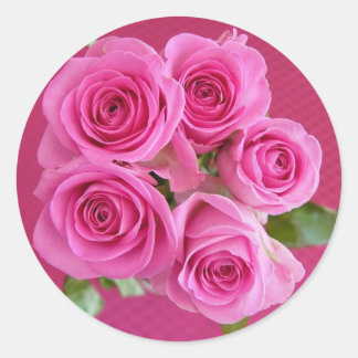Sticker Rond Joli rose