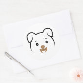 Sticker Rond Joli rose (Enveloppe)