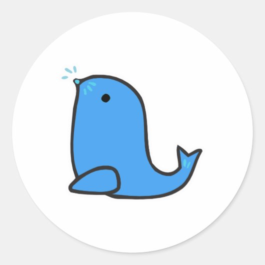 Sticker Rond joli sceau de dessin animé (Devant)