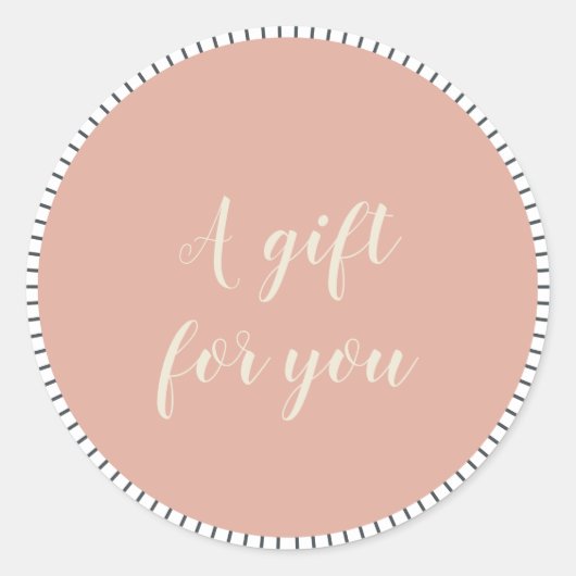 Sticker Rond Joli Script Petite entreprise Cadeau client pour v (Devant)