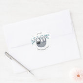 Sticker Rond Joli Sloth Merci (Enveloppe)