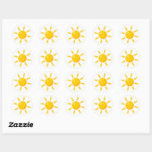 Sticker Rond Joli soleil (Feuille)