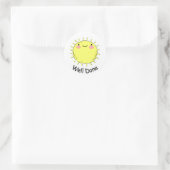 Sticker Rond Joli soleil bien fait (Sac)