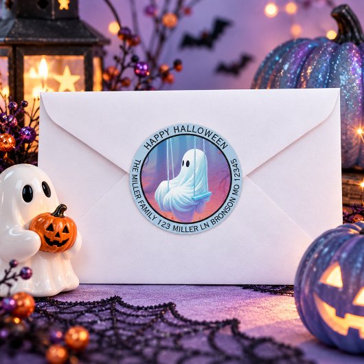 Sticker Rond Joli Swing Ghost Envelope Seal