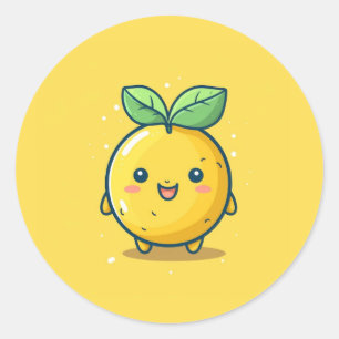 Sticker Rond Joli thème citron