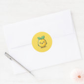 Sticker Rond Joli thème citron (Enveloppe)