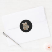 Sticker Rond joli tonneau de singes (Enveloppe)