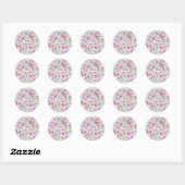 Sticker Rond Joli verre coupé (Feuille)
