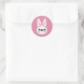 Sticker Rond Joli visage de lapin (Sac)