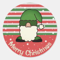 Joli X-Mas Vert Gnome Cartoon Joyeux Noël