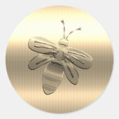 Sticker Rond Jolie abeille en or (Devant)