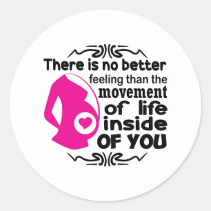 Sticker Rond Jolie art de mots de sentiment de grossesse