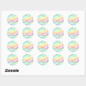 Sticker Rond Jolie bulles Pastel (Feuille)