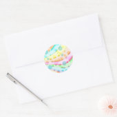 Sticker Rond Jolie bulles Pastel (Enveloppe)