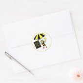 Sticker Rond Jolie Bumble Bee & Best Seller Book (Enveloppe)