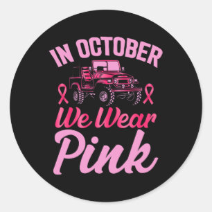 Sticker Rond Jolie Chemise Cancer Du Sein En Octobre Nous Porto