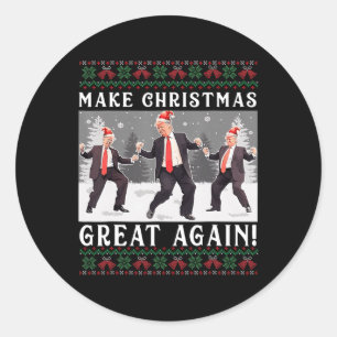 Sticker Rond Jolie conception rendre Noël magnifique à nouveau