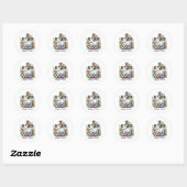 Sticker Rond Jolie Croix de Pâques Joyeuse (Feuille)