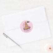 Sticker Rond Jolie douche de mariée ajouter date  (Enveloppe)