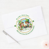 Sticker Rond Jolie enveloppe de la Saint Patrick (Enveloppe)