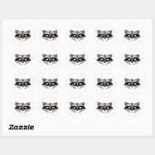 Sticker Rond Jolie face Raccoon (Feuille)